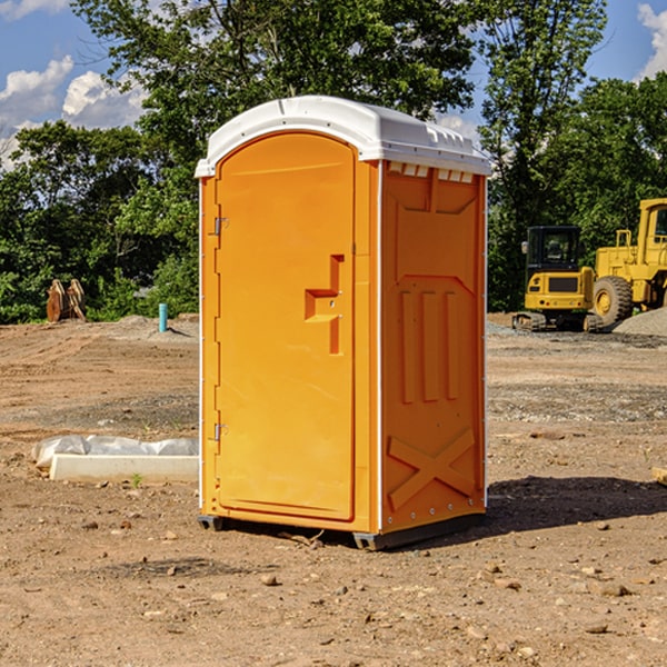 can i customize the exterior of the portable restrooms with my event logo or branding in Flowing Springs